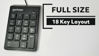 Picture of Manhattan Wired USB Numeric Keypad - 18 Full Size Keys & Ultra Slim Lightweight Ergonomic Number Pad Design - for Laptop, Desktop, Computer, PC - 3 Yr Mfg Warranty - Black, 179911