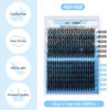 Picture of Lash Clusters 240pcs Individual Lashes 0.07mm 40P+50P D Curl Mix 15-20mm Cluster Lashes Natural Soft Mixed Tray Eyelash Clusters DIY Eyelash Extensions By GEMERRY