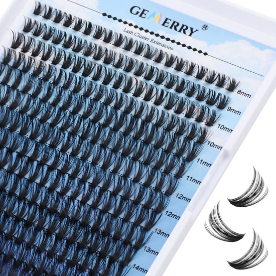 Picture of Lash Clusters 280pcs Large Tray 0.07mm 50P D Curl Mix 8-16mm Individual Lashes Soft&Fluffy Cluster Lashes Mink Individual Lashes Cluster Mixed Tray Lash Extension Clusters By GEMERRY