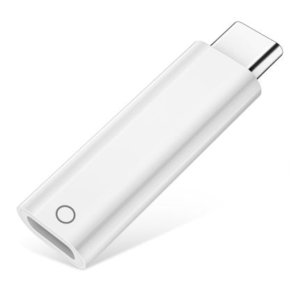 Picture of USB-C to Pencil Adapter Compatible with Apple Pencil 1st Generation USB-C to for Lightning Connector Charging Adapter for iPad 10th Gen Bluetooth Pair Male to Female Adapter Connector for Apple Pen