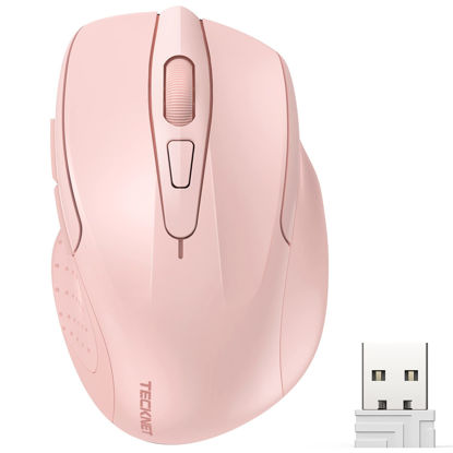 Picture of TECKNET Wireless Mouse, 2.4G Ergonomic Optical Mouse, Computer Mouse for Laptop, PC, Computer, Chromebook, Notebook, 6 Buttons, 24 Months Battery Life, 2600 DPI, 5 Adjustment Levels