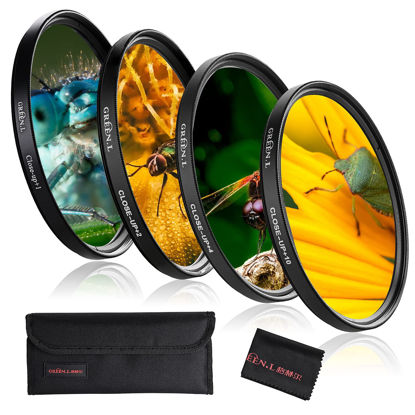 Picture of 49mm Close-up Filter Set(+1,+2,+4,+10), Professional Macro Filter with Filter Pouch for Camera Lens