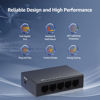 Picture of 5 Port Gigabit Ethernet Switch Unmanaged,NICGIGA Network Ethernet Splitter, Desktop or Wall Mount, Fanless, Plug and Play,Metal casing, Mini Body.