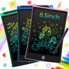 Picture of 3 Pcs LCD Writing Tablet for Kids 8.5 Inch Colorful Doodle Drawing Tablet LCD Screen Kids Doodle Pad Portable Electronic Drawing Board for Kid Educational and Learning(Arc Black Frame)