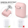 Picture of LELONG Compatible with AirPods Case Cover, Soft Silicone Protective Case Cover with Keychain Compatible with Apple AirPods 2nd 1st Charging Case Men Women [Front LED Visible] Light Pink