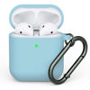 Picture of LELONG Compatible with AirPods Case Cover, Soft Silicone Protective Case Cover with Keychain Compatible with Apple AirPods 2nd 1st Charging Case Men Women [Front LED Visible] Turquoise