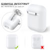 Picture of Airpods Case Cover, LELONG Soft Silicone Protective Case Cover with Keychain for Apple Airpods 2nd 1st Charging Case Men Women [Front LED Visible] White