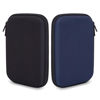 Picture of Ginsco 2pcs EVA Hard Carrying Case for Portable External Hard Drive Power Bank Charger USB Cable Battery Case (Black+Blue)