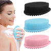 Picture of 3 Pack Silicone Body Scrubber, Exfoliating Body Scrubber Soft Silicone Loofah Body Scrubber Fit for Sensitive and All Kinds of Skin Clean and Sanitary