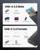 Picture of HiDock USB to USB C Adapter, USB 3.2 & 10Gbps, USB C Female to USB Male Adapter, SuperSpeed Data Sync & 3A Fast Charging Type C Converter Compatible with iPhone, Samsung Galaxy, Laptop, PC