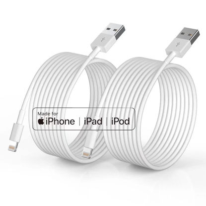 Picture of iPhone Charger [Apple MFi Certified], 2Pack 6ft Fast Lightning Cable for Long Cord, Apple Charging Cord for iPhone 12/11 Pro/11/XS MAX/XR/8/7/6s/6/5S/SE iPad/Air Original