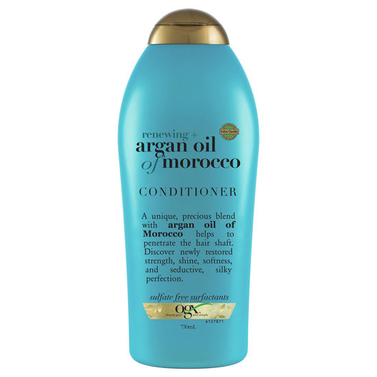 Picture of OGX Renewing + Argan Oil of Morocco Conditioner, 25.4 Ounce Salon Size, Blue