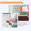 Picture of Keyboard Brush, JiaTeums Keyboard Cleaner Kit Wipe with Microfiber Cloth and 5ml Mist Spray with Cell Phone Stand, for Computer, MacBook, Laptop, iPhone, Airpods pro, Ipad, Headphone (Orange)