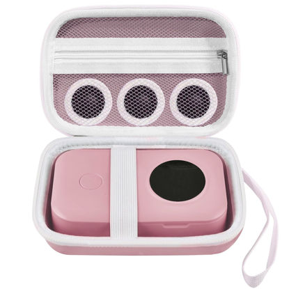 Picture of Pink Case Compatible with Phomemo D30 D35 Label Maker, Fit for NIIMBOT D11 D110, Fit for JADENS D110, Case Easily Storage and Carry, Easily Store Your Printer, Tape, USB Line (Pink)