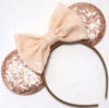 Picture of CLGIFT Beige Minnie Ears, Ivory Cream Minnie Ears, Silver White Minnie Ears, Mouse Ears, Silver Mickey Ears (Rose Gold)