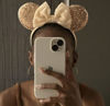 Picture of CLGIFT Beige Minnie Ears, Ivory Cream Minnie Ears, Silver White Minnie Ears, Mouse Ears, Silver Mickey Ears (Rose Gold)