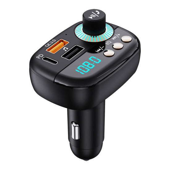 GetUSCart- Bluetooth 5.1 FM Transmitter Car MP3 Player Hands-Free