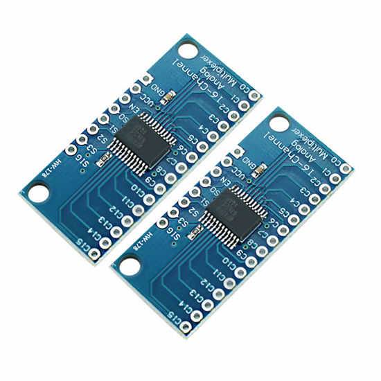 Picture of DEVMO 2PCS CD74HC4067 16 Channel Analog Digital Multiplexer MUX Breakout Board CD74HC4067 Precise Module Compatible with Ar-duino DIY