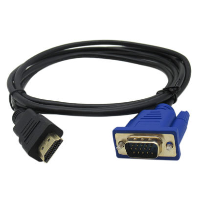 Picture of BLUE ELF HDMI to VGA Adapter Cable 6ft/1.8m Gold-Plated 1080P HDMI Male to VGA Male Active Video Converter Cord for Notebook PC DVD Player Laptop TV Projector Monitor Etc