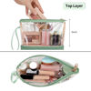 Picture of Ethereal Clear Makeup Bag, Green Makeup Bag for Purse Travel Makeup Bag for Women TSA Approved Cosmetic Bag Waterproof Small Toiletry Bag