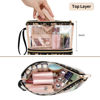 Picture of Ethereal Clear Makeup Bag, Leopard Makeup Organizer Bag Travel Makeup Bag for Women Small Cosmetic Bag Portable Makeup Bag for Purse