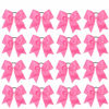 Picture of 16PCS 8" Large Cheer Hair Bows Ponytail Holder Elastic Band Handmade for Cheerleading Teen Girls College Sports (16 Pcs) (Hot Pink)