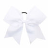 Picture of 16PCS 8" Large Cheer Hair Bows Ponytail Holder Elastic Band Handmade for Cheerleading Teen Girls College Sports (16 Pcs White)