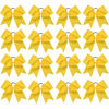 Picture of 16PCS 8" Large Cheer Hair Bows Ponytail Holder Elastic Band Handmade for Cheerleading Teen Girls College Sports (16 Pcs) (Yellow)