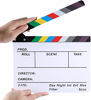 Picture of Lynkaye Movie Film Video Clapboard irector's Cut Action Scene Clapper Board,Movie Theme Party Decorations - Black/Colorful, 11.8x10.6 inches (Colorful)