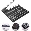 Picture of Lynkaye Movie Film Video Clapboard irector's Cut Action Scene Clapper Board,Movie Theme Party Decorations - Black/Colorful, 11.8x10.6 inches (Black-White)