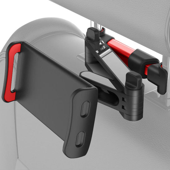 Picture of Homeet Tablet Holder Car Adjustable Headrest Car Holder Universal for iPad/iPhone/Samsung Galaxy Tabs/Kindle Fire HD/Nintendo Switch for 4.4-11 Inch Devices Red