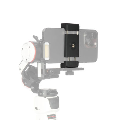 Picture of EACHSHOT Cell Phone Tripod Mount Adapter, Phone Holder Clip Connector Head Used for Monopod, Allow Smartphone to be Used on DJI Ronin SC, Zhiyun Crane M3,M2S, M2, Weebill S, Crane Plus, Feiyu Ak2000
