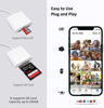 Picture of Lightning to SD Card Camera Reader for iPhone iPad, Apple MFi Certified Veetone Dual Card Slot Micro SD/SD Memory Card Reader Adapter, Trail Game Camera Viewer, Plug and Play No App Required