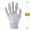 Picture of 12 Pairs White Cotton Gloves for Serving Inspection Costume - Cloth Gloves for Dry Hands Eczema SPA Moisturizing