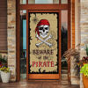 Picture of Beware of Pirates Door Banner Pirate Party Decoration Pirate Backdrop Halloween Birthday Party Photo Booth Props Pirate Theme Party Supplies