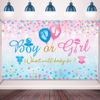 Picture of Gender Reveal Background Boy or Girl Backdrop Blue Pink Gender Reveal Party What Will Baby Be Banner Baby Shower Photography Photo Booth, 70.8 x 43.3 Inch