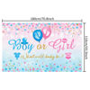 Picture of Gender Reveal Background Boy or Girl Backdrop Blue Pink Gender Reveal Party What Will Baby Be Banner Baby Shower Photography Photo Booth, 70.8 x 43.3 Inch