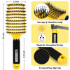 Picture of Detangling Brush 2 Pack, HIPPIH Boar Bristle Hair Brush for Women, Men & Kids’ Wet or Dry Hair, Magic Brush for Long curly Thick Hair Can Adds Shine and Makes Hair Smooth Yellow