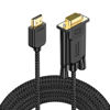 Picture of FEMORO HDMI to VGA Cable 10 Feet, HDMI-to-VGA Male to Male Adapter Braided Cord for Monitor Laptop Desktop Computer PC Projector HDTV Graphics Card and More