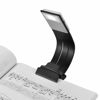 Picture of LOAMO Clip On Book Light USB Rechargeable LED Reading Lamp Eye Care Double As Bookmark Desk & Bed Lamp Flexible with 4 Level Dimmable for Book, ipad and More (Black)