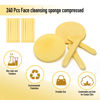 Picture of 120 Pcs Facial Sponge Compressed, Luxiv Face Cleansing Sponge Estheticians Compressed Makeup Facial Sponge Round Wash Face Sponges for Women Compress Exfoliating Removal Sponge (Yellow)