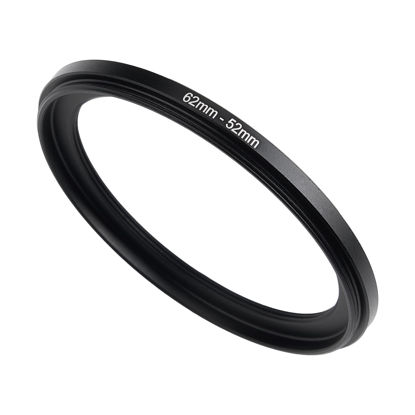 Picture of 62mm to 52mm Step Down Ring Filter Adapter Applicable to All Brands of UV ND CPL Filter (62mm-52mm)