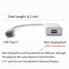 Picture of Amiroko USB-C to Mini DisplayPort Adapter, USB 3.1 Type C (Thunderbolt 3) to Mini DP Adapter 4K Compatible with Lenovo T470, MacBook Pro to LED Cinema Display/Dell Monitor, etc - Silver