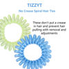 Picture of TIZZYT Spiral Hair Ties, No Crease Hair Elastics , Phone Cord Hair Ties, Ponytail Braid Holder For Women And Children, Suitable For Long Lasting Braids, Ponytails, Etc., 18 Pcs- Painless