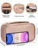 Picture of Relavel Makeup Bag Small Travel Cosmetic Bag for Women Girls Makeup Brushes Bag Portable 2 Layer Cosmetic Case Brush Organizer Christmas Gift (Small, Rose Gold)