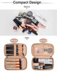 Picture of Relavel Makeup Bag Small Travel Cosmetic Bag for Women Girls Makeup Brushes Bag Portable 2 Layer Cosmetic Case Brush Organizer Christmas Gift (Small, Rose Gold)