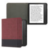 Picture of kwmobile Case Compatible with Kobo Libra 2 - PU Leather and Canvas e-Reader Cover - Dark Red/Black