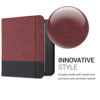 Picture of kwmobile Case Compatible with Kobo Libra 2 - PU Leather and Canvas e-Reader Cover - Dark Red/Black