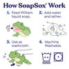 Picture of SoapSox Kids Exfoliating Bath Scrub (William The Frog) - Soft Animal Toy Wash Cloth Sponge with Soap Pocket Insert - Fun Loofah Characters for Babies, Kids and Children