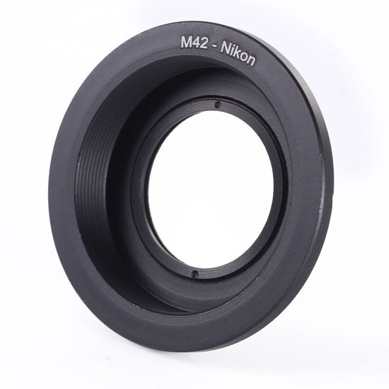 Picture of FocusFoto Adapter Ring for M42 Screw Mount Lens to NIK0N F AI Mount Camera with Optical Glass & Caps Nikon D750,D780,D810A,D610,D500,D7500,D7200,D7100,D7000,D5600,D5500,D5300,D5200,D3500,D3400,D90,D5